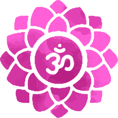 Crown chakra Sahasrara icon — violet chakra symbol for spiritual connection and sound healing