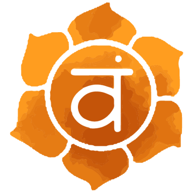 Sacral chakra Svadhisthana icon — orange chakra symbol for Chakratones chakra guide