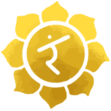 Solar plexus chakra Manipura icon — yellow chakra symbol for Chakratones chakra alignment