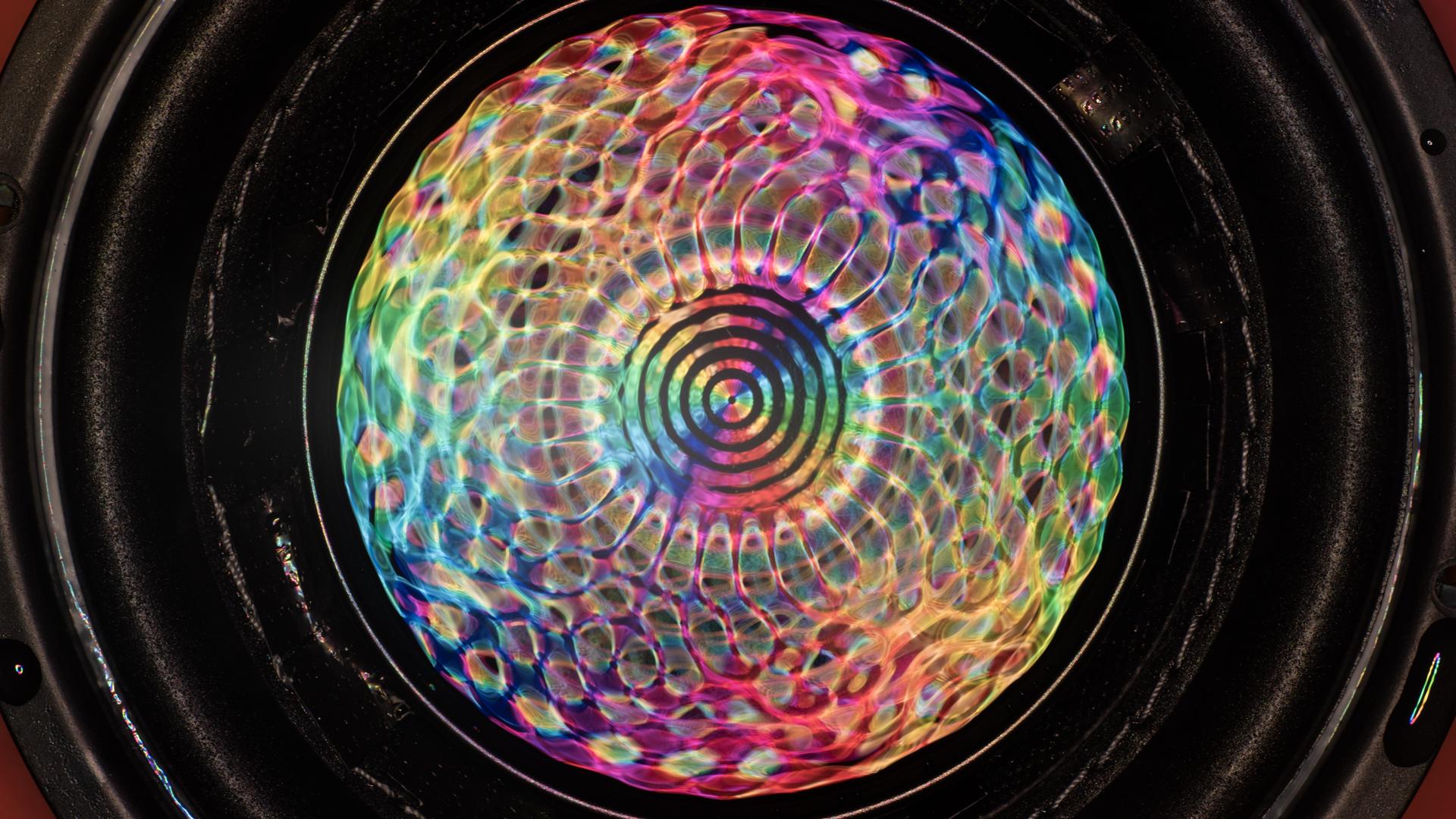 Colour cymatics photography